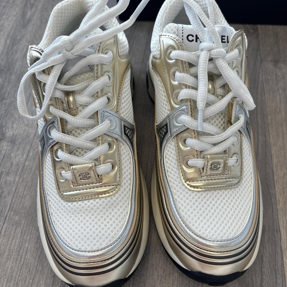 Chanel Women's CC Logo Sneakers - Picture 2 of 10